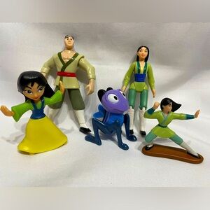Lot of 5 Disney Mulan Action Figure Toys